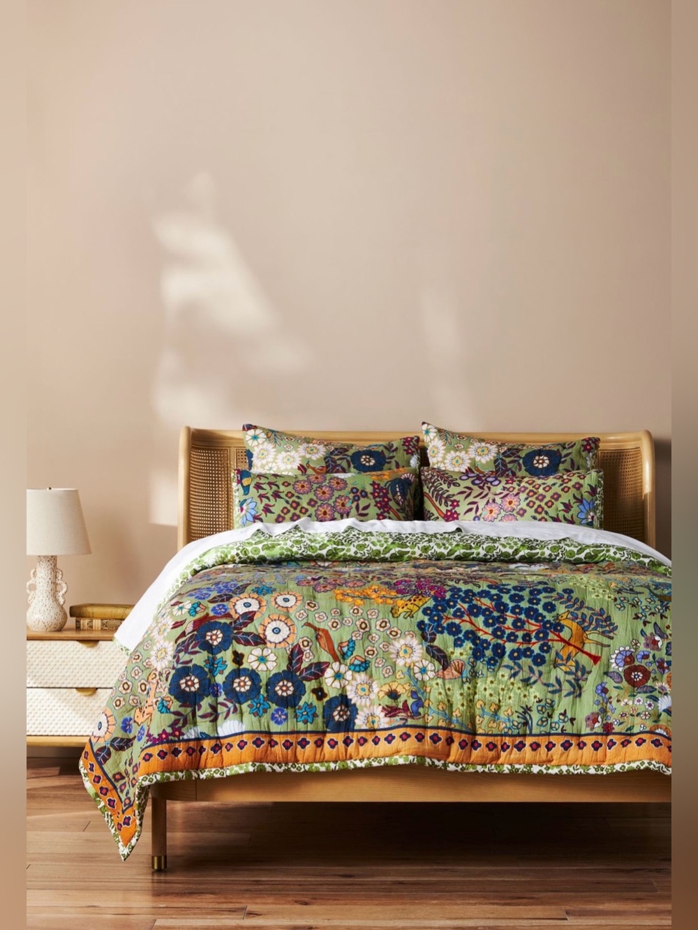 Anthropologie The Printed Textured Cotton Quilt Collection, Full